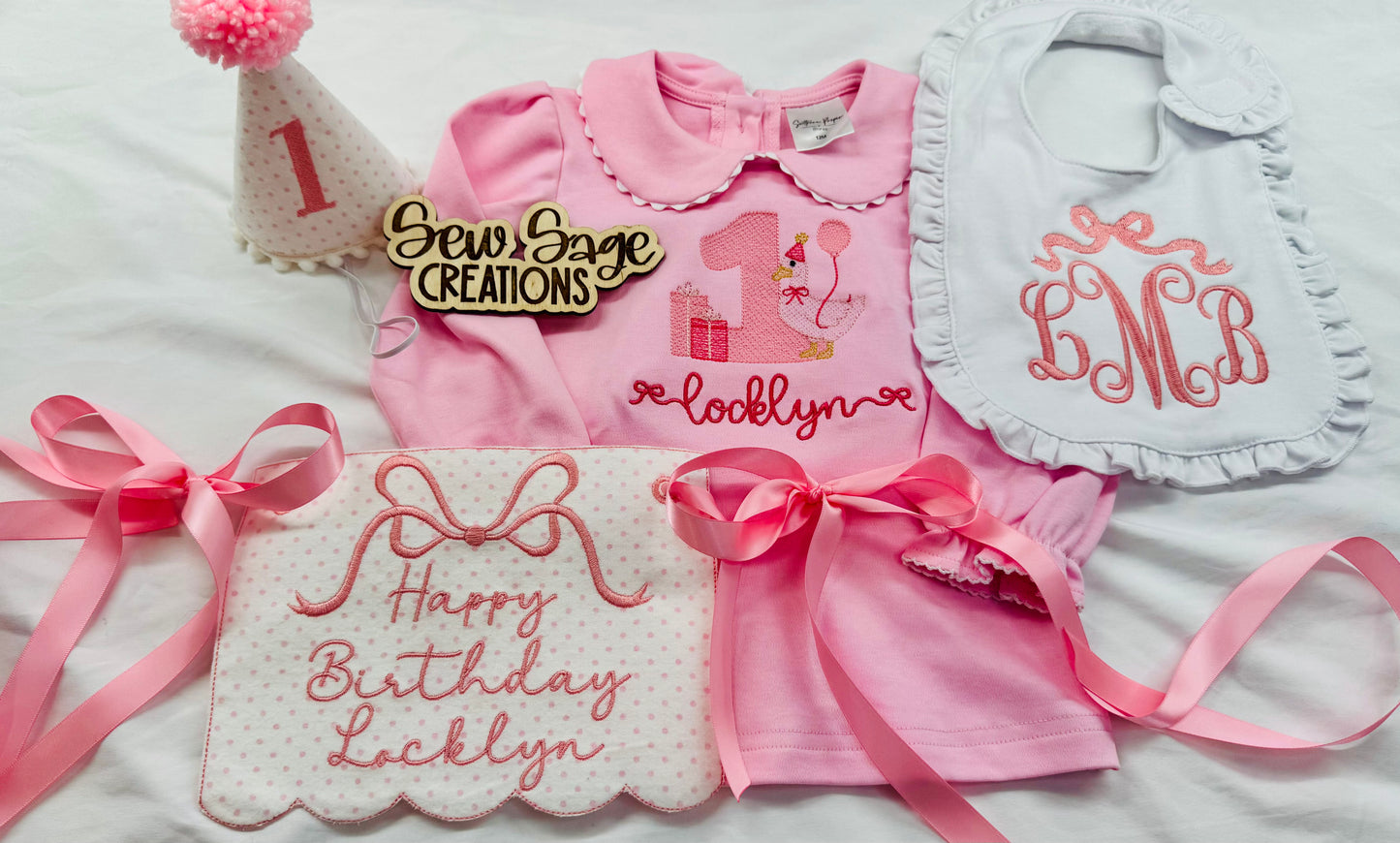 Embroidered Birthday Set with Outfit