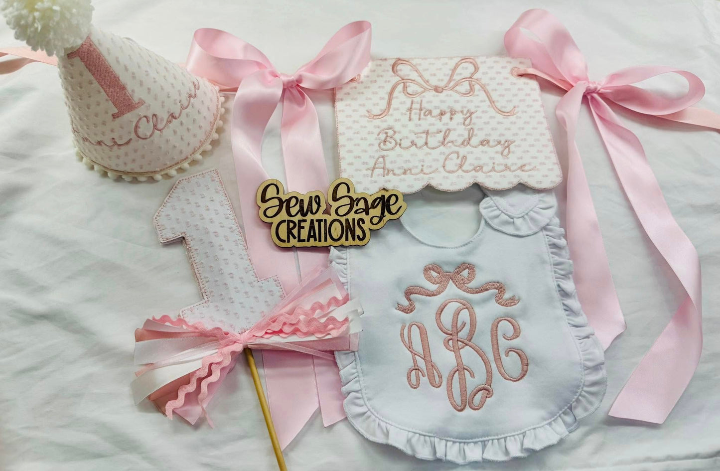 Custom Embroidered Birthday Set
