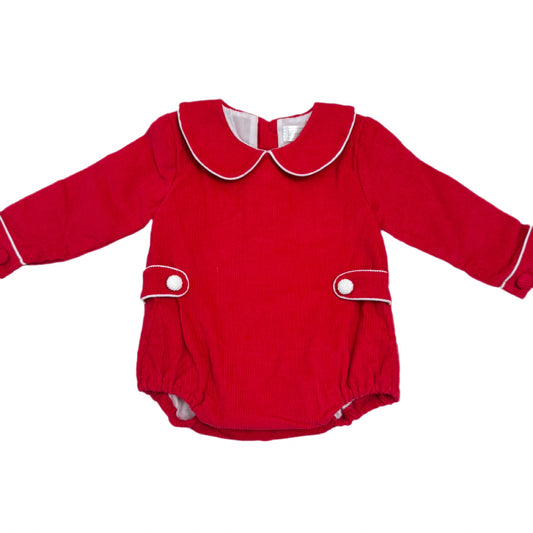 Red Corduroy Boys Bubble
