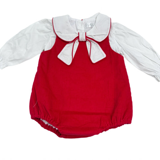 Red Corduroy Girls Bubble